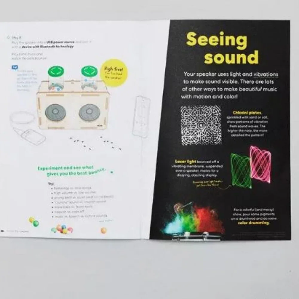 NEW KiwiCo. Kiwi Co. Kinetic Light-up Speaker Science Kit STEM Engineering Circu